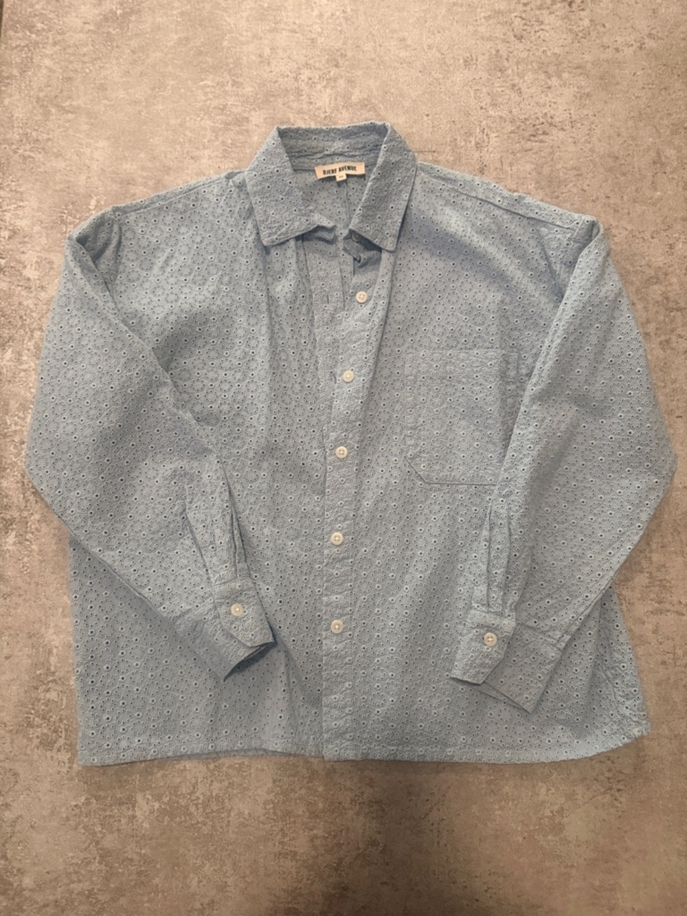 Djerf Avenue Broderie Shirt Airy Blue XS